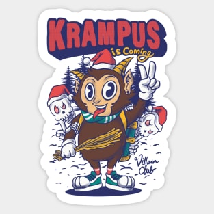 krampus is coming Sticker